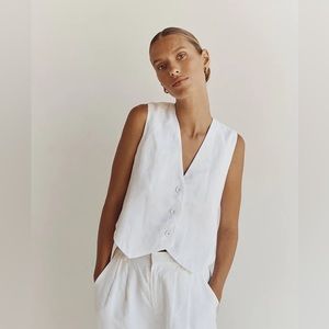 DISSH White Linen Vest